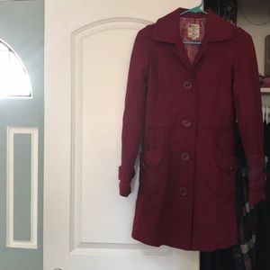 Red peacoat
